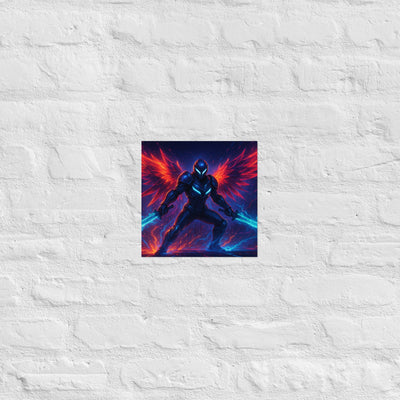 Fantasy Warrior Gaming Poster - Square on brick wall | Our Phoenix Rise
