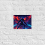 Sci-Fi Warrior Gaming Poster - 11x14 print on white wall mockup | Our Phoenix Rise