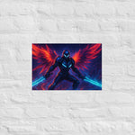 Fantasy Warrior Gaming Poster - 12x18 inch size mockup | Our Phoenix Rise