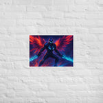 Fantasy Warrior Gaming Poster - Vertical on brick wall | Our Phoenix Rise