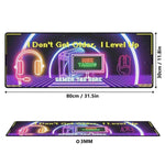 Level Up Gaming Desk Mat | Neon Gamer Slogan Mouse Pad