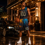 Custom Galaxy Basketball Jersey Set - Close Up of Reinforced Seams and Stitching | Our Phoenix Rise