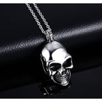 Polished Skull Pendant Necklace - Three-Quarter Profile Silver Detail | Our Phoenix Rise