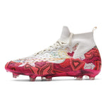 High Top Athletic Track Spikes - Pink Synthetic Leather Lateral View | Our Phoenix Rise