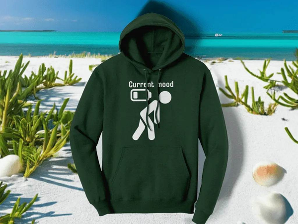 Funny "Current Mood" Gamer Dark Hoodie - Iron Phoenix GHG