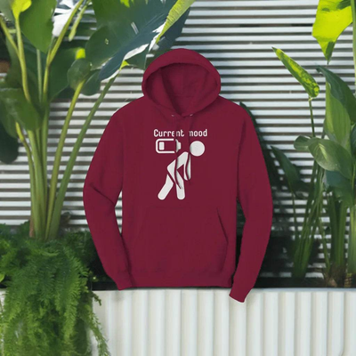 Funny "Current Mood" Gamer Dark Hoodie - Iron Phoenix GHG