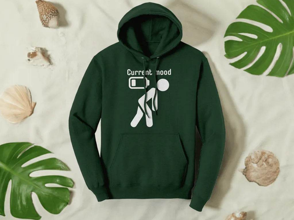Funny "Current Mood" Gamer Dark Hoodie - Iron Phoenix GHG