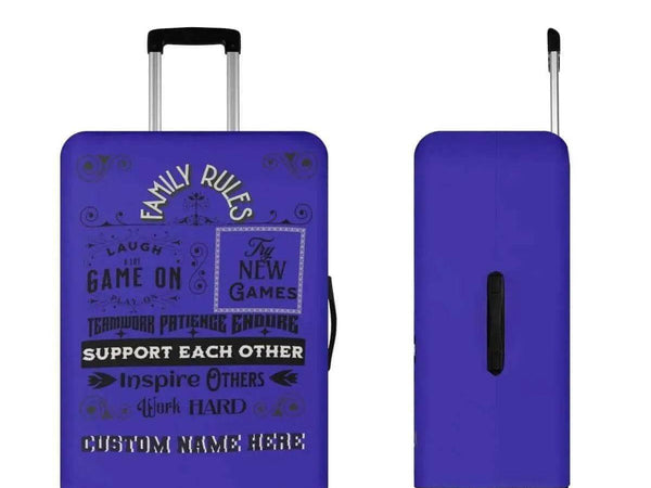 Custom Gamer Luggage Cover | Family Rules Travel Protector - Iron Phoenix GHG