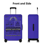 Personalized Family Rules Luggage Cover - Front and side view display | Our Phoenix Rise