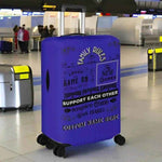 Personalized Family Rules Luggage Cover - Material stretch test in hand | Our Phoenix Rise