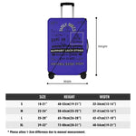 Personalized Family Rules Luggage Cover - Handle access point detail | Our Phoenix Rise