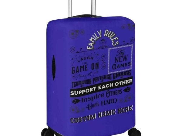 Custom Gamer Luggage Cover | Family Rules Travel Protector - Iron Phoenix GHG