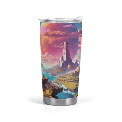 Fantasy Landscape Tumbler | Gamer Adventure Travel Mug - Iron Phoenix GHG