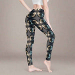 Dragon Print Leggings - Side view on gray background | Our Phoenix Rise