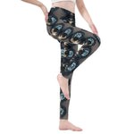Dragon Print Leggings - Elevated leg pose on gray background | Our Phoenix Rise