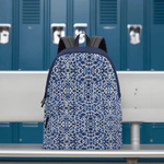 Blue White Backpack - Back View with Straps | Our Phoenix Rise