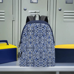 Blue White Backpack - Front Angle Detail | Our Phoenix Rise
