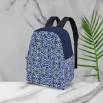 Blue White Backpack - Waterproof Zipper Detail | Our Phoenix Rise