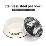Personalized Photo Pet Bowl - Angled view of custom food dish | Our Phoenix Rise