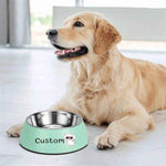 Personalized Photo Pet Bowl - Pink custom pet food bowl close up | Our Phoenix Rise