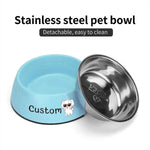 Personalized Photo Pet Bowl - Close up of pink bowl with custom design | Our Phoenix Rise