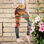 Gamer Floral Print Leggings | Heartbeat Yoga and Game Tights - Iron Phoenix GHG