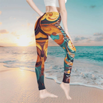 Gamer Floral Print Leggings | Heartbeat Yoga and Game Tights - Iron Phoenix GHG