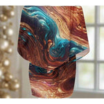 "Liquid Metal" Abstract Beige Wrap Dress| Iron Phoenix GHG