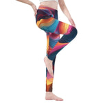 Flowy Nebula Leggings Vibrant Yoga and Gaming Tights Detailed View 3 | Our Phoenix Rise