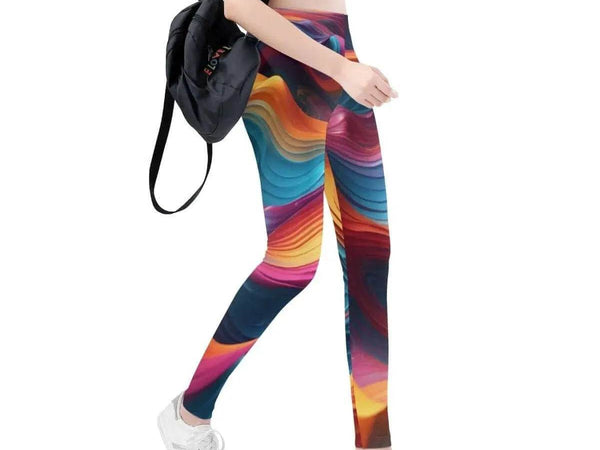 Flowy Nebula Leggings | Vibrant Yoga and Gaming Tights - Iron Phoenix GHG