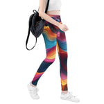 Flowy Nebula Leggings Vibrant Yoga and Gaming Tights Detailed View 4 | Our Phoenix Rise