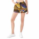 Liquid Gold Athletic Shorts - Lifestyle shot in motion | Our Phoenix Rise
