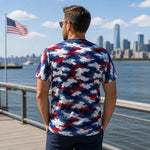 Patriotic Freedom T-Shirt - full body shot of person wearing shirt outdoors | Our Phoenix Rise