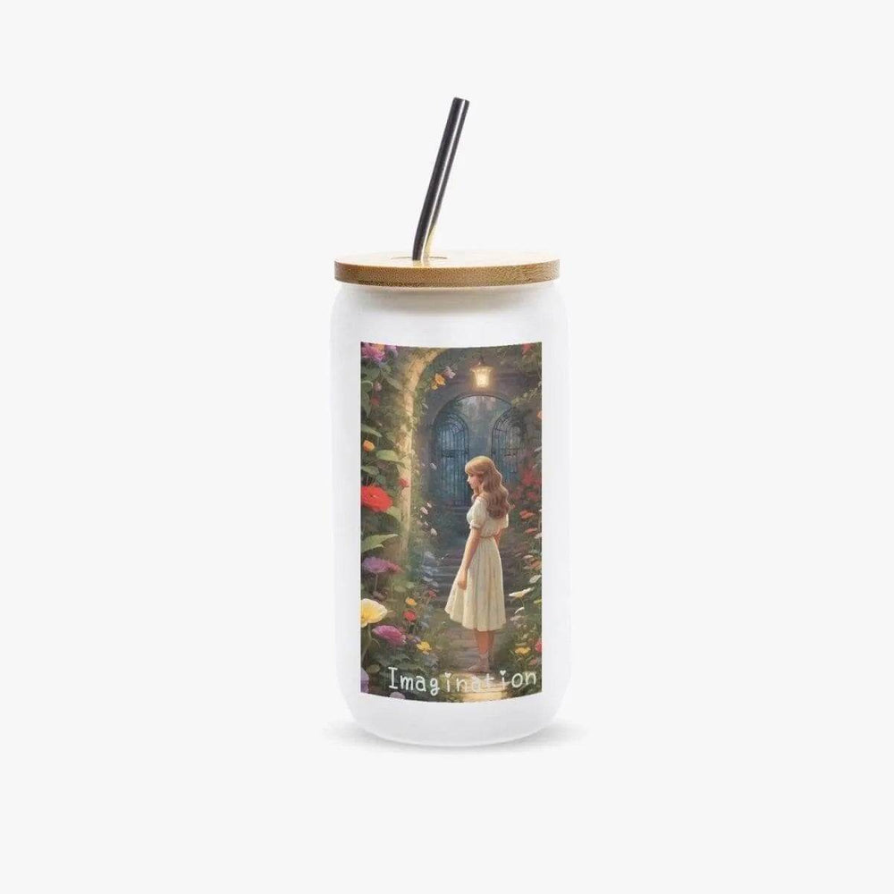Imagination Garden Frosted Glass Tumbler 17oz