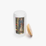 Imagination Garden Frosted Glass Tumbler - Hand Holding Cup Against Blurred Garden | Our Phoenix Rise