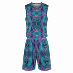 Men's Abstract Basketball Jersey Shorts Set - front view | Our Phoenix Rise