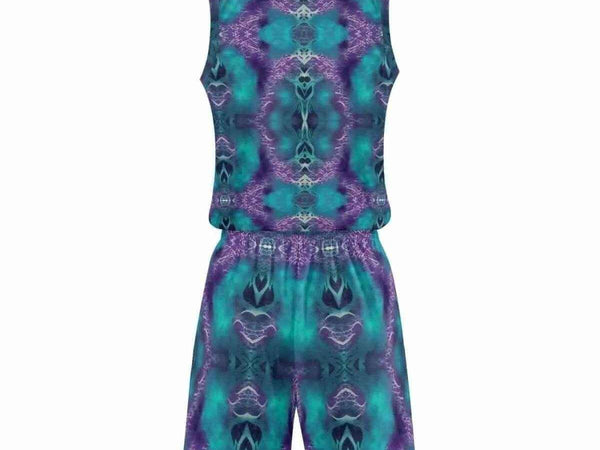 Abstract Sports Jersey Set | Teal Purple Gaming Uniform