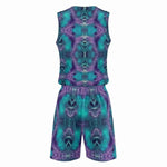 Abstract Sports Jersey Set | Teal Purple Gaming Uniform