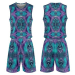 Men's Abstract Basketball Jersey Shorts Set - front and back view | Our Phoenix Rise