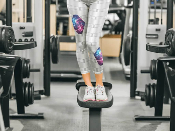 Galaxy Leggings with Heart Patches - Iron Phoenix GHG