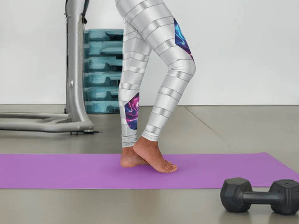 Galaxy Leggings with Heart Patches - Iron Phoenix GHG