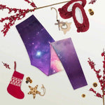 Purple Galaxy Print Leggings - Detail of flexible polyamide stretch fabric - Detail 38 | Our Phoenix Rise