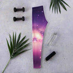 Galaxy Print Leggings - Full length view, ideal for yoga and fitness | Our Phoenix Rise