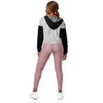 Gamer Geo Geometric Cropped Windbreaker - Back View Showing Hood and Pattern | Our Phoenix Rise