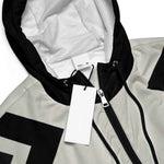 Gamer Geo Geometric Cropped Windbreaker - High Angle View on Model | Our Phoenix Rise