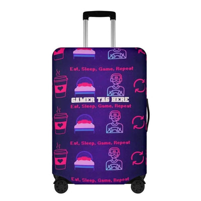 Personalized Gamer Luggage Cover | Eat Sleep Game Repeat - Iron Phoenix GHG
