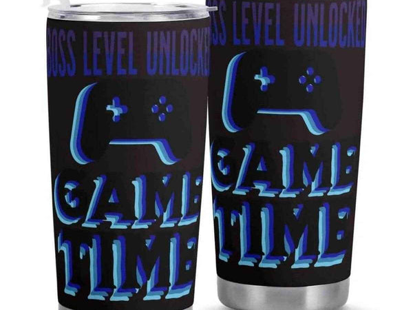 Game Time Tumbler | Boss Level Unlocked Insulated Mug