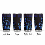 Gamer Insulated Travel Mug with Boss Level Unlocked design - Front, back, left, right side views | Our Phoenix Rise