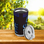 Gamer Insulated Travel Mug - Isolated front view with lid | Our Phoenix Rise