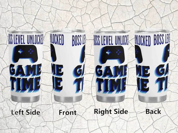 "Boss Level" Gamer Tumbler (20oz)| Iron Phoenix GHG - Iron Phoenix GHG